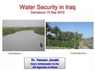 Water Security in Iraq Damascus 15 Sep 2010