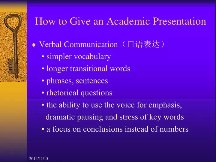 how to give an academic presentation