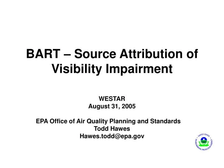 bart source attribution of visibility impairment