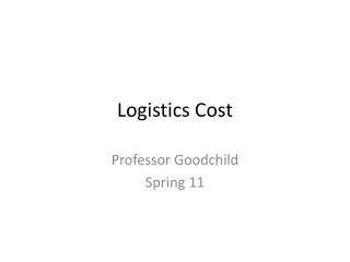 Logistics Cost