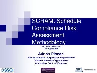 SCRAM: Schedule Compliance Risk Assessment Methodology