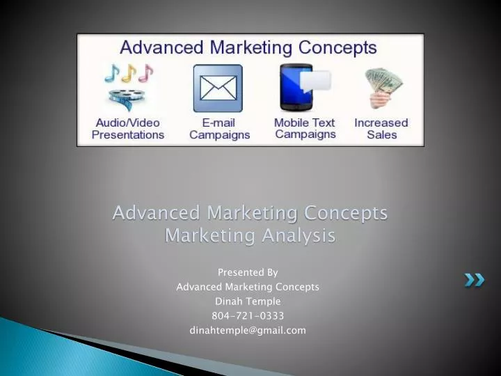 advanced marketing concepts marketing analysis