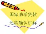 国家助学贷款 还款确认讲解 - slide 1