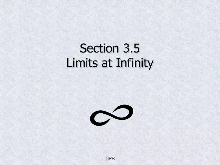 section 3 5 limits at infinity