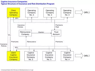 Captive Insurance Companies Typical Structure of Insurance and Risk Distribution Program