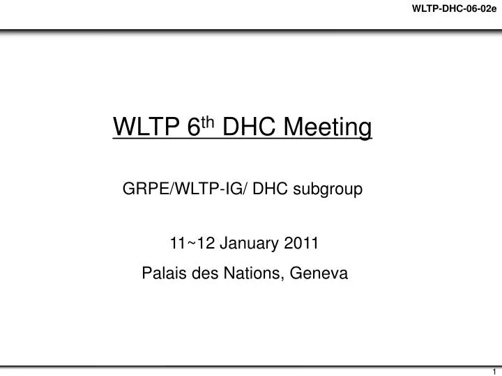 wltp 6 th dhc meeting