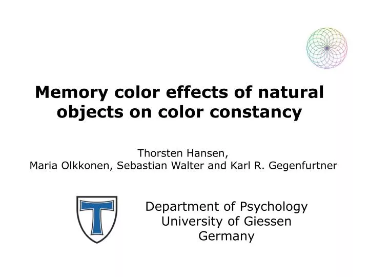 memory color effects of natural objects on color constancy