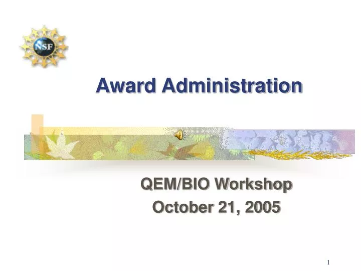award administration