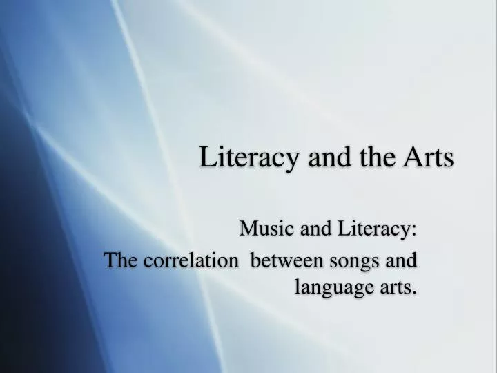 literacy and the arts