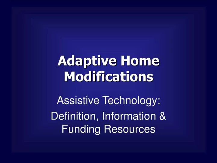 adaptive home modifications