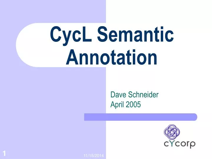 cycl semantic annotation