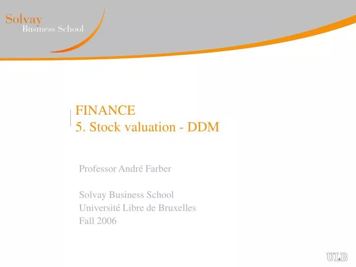 finance 5 stock valuation ddm