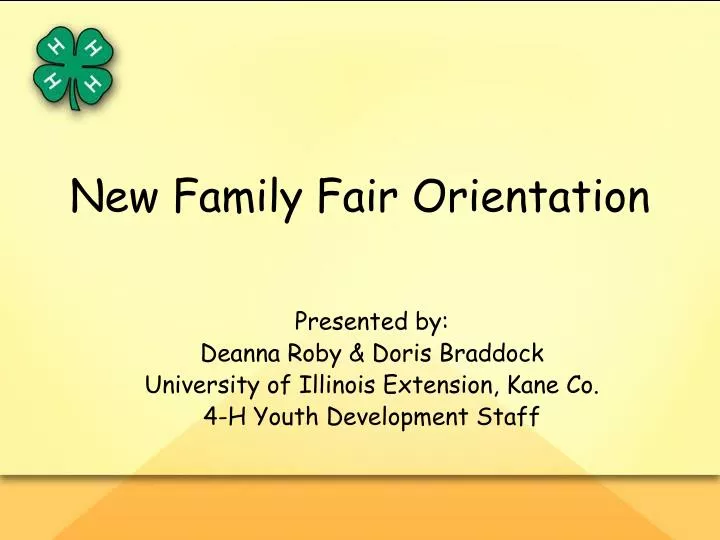 new family fair orientation