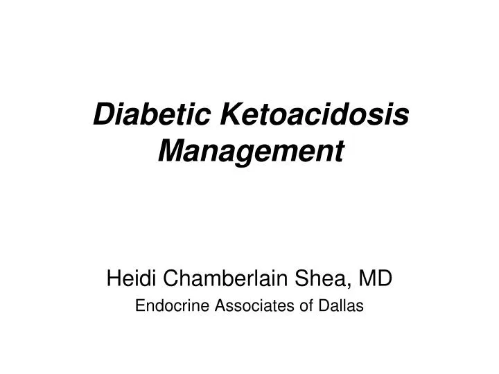 diabetic ketoacidosis management