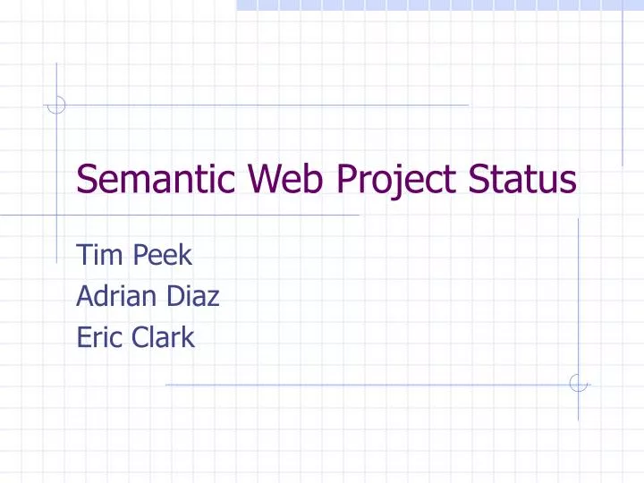 semantic web project status