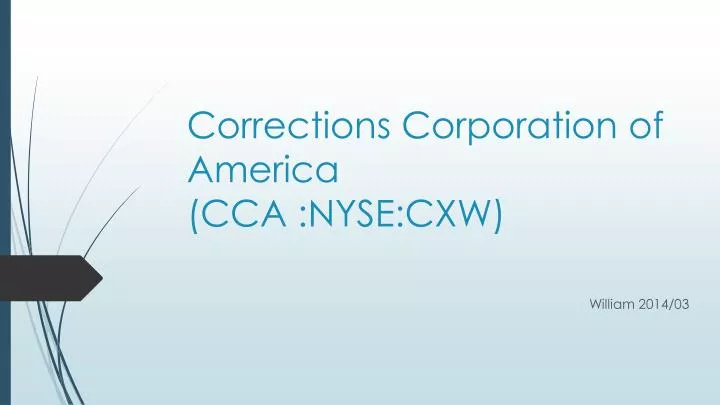 corrections corporation of america cca nyse cxw