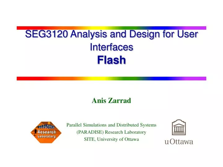 seg3120 analysis and design for user interfaces flash