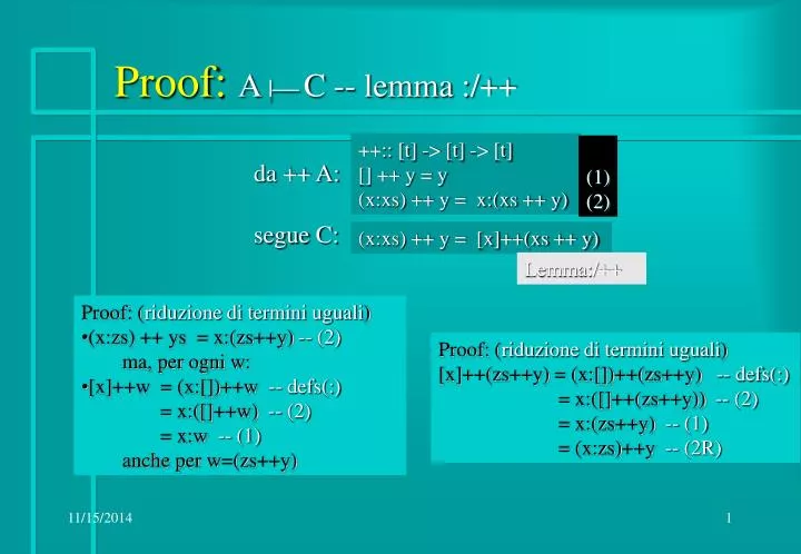 proof a c lemma