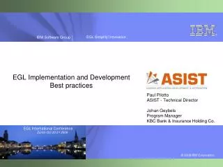 EGL Implementation and Development Best practices