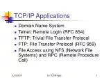 TCP/IP Applications - slide 1