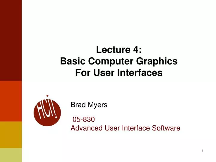 lecture 4 basic computer graphics for user interfaces