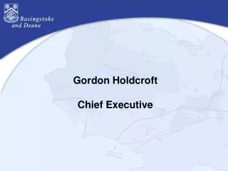 Gordon Holdcroft Chief Executive