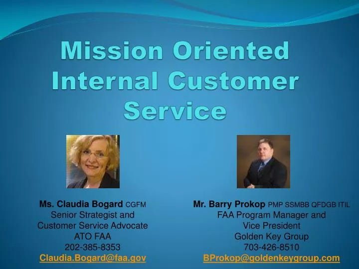 mission oriented internal customer service