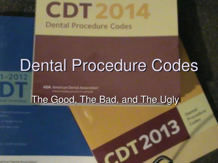 dental procedure codes