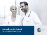 CompuGroup Medical AG Synchronizing Healthcare - slide 1