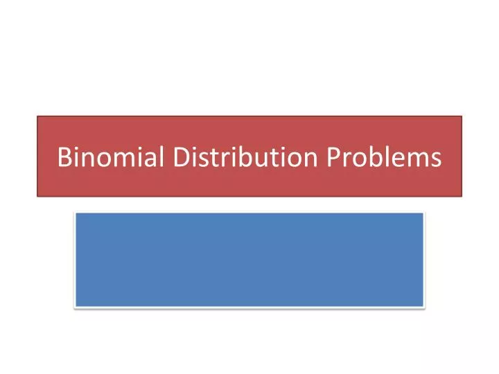 binomial distribution problems