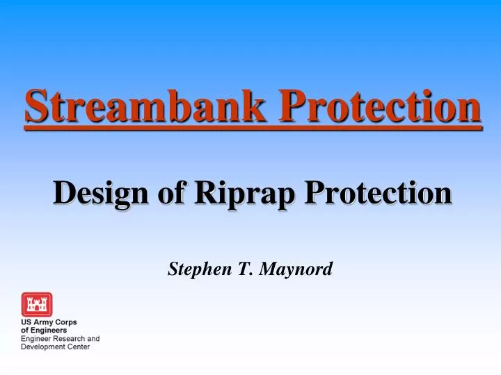 streambank protection design of riprap protection