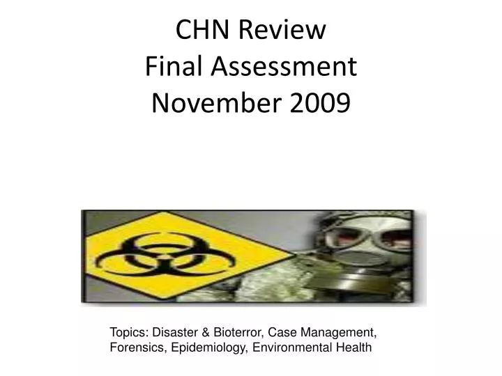 chn review final assessment november 2009