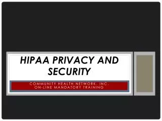 Hipaa privacy and Security