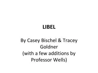 LIBEL