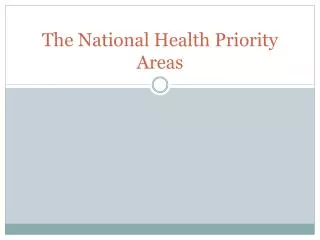 the national health priority areas