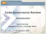 Code Governance Review Introduction - slide 1