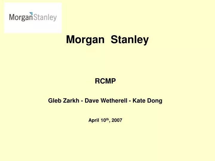 rcmp gleb zarkh dave wetherell kate dong april 10 th 2007