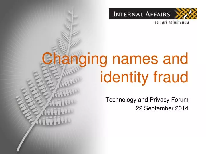 changing names and identity fraud