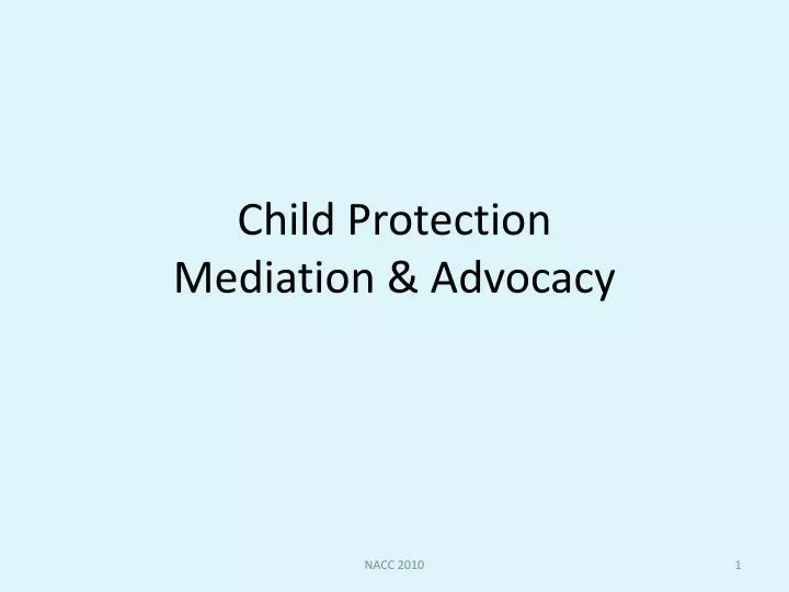 child protection mediation advocacy