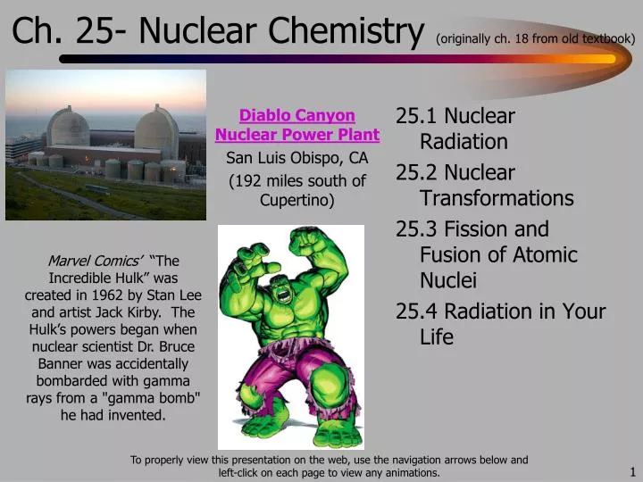 ch 25 nuclear chemistry originally ch 18 from old textbook