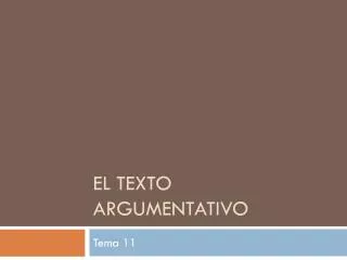 el texto argumentativo