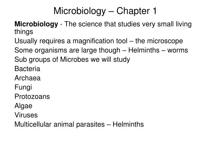 microbiology chapter 1