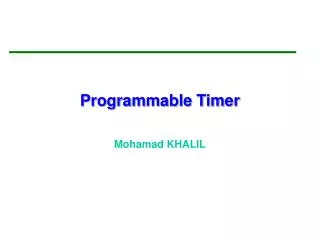 programmable timer