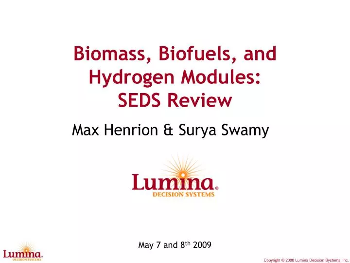 biomass biofuels and hydrogen modules seds review