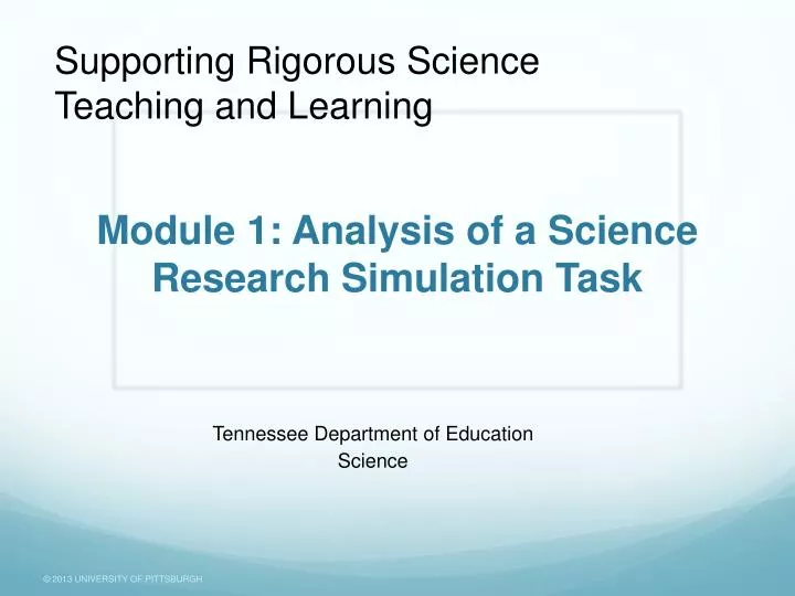 module 1 analysis of a science research simulation task
