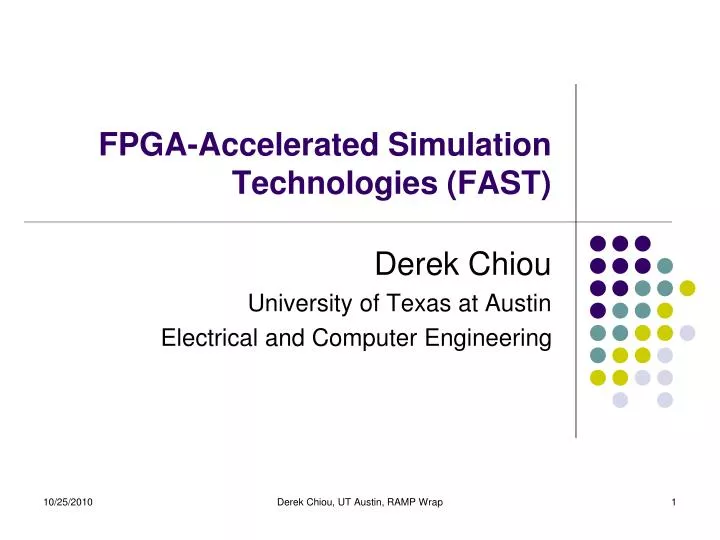 fpga accelerated simulation technologies fast