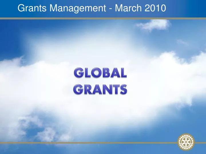 grants management march 2010