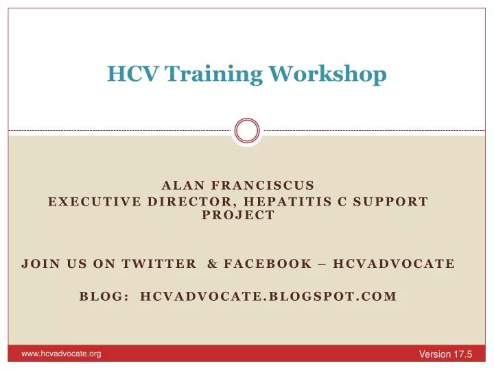 hcv training workshop