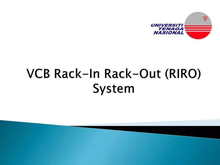 vcb rack in rack out riro system