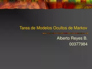 tarea de modelos ocultos de markov